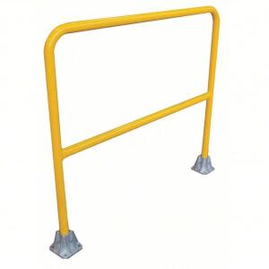 DESCRIPTION: (5) HANDRAIL SECTION INFORMATION: YELLOW, STEEL, NO BASES INCLUDED RETAIL$: $176.70/EA SIZE: 42" X 96" QTY: 5