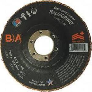 DESCRIPTION: (25) DEPRESSED CENTER GRINDING WHEEL BRAND/MODEL: BA #30423 INFORMATION: TYPE 29M SIZE: 4-1/2" X 7/8" RETAIL$: $8.52 EA QTY: 25