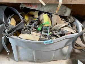 LARGE BIN OF ASSORTED INDUSTRIAL STRAPS