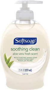 DESCRIPTION: (6) SOOTHING ALOE LIQUID HAND SOAP BRAND/MODEL: SOFTSOAP #US04968 RETAIL$: $5.00 EA SIZE: 7.5 OZ QTY: 6