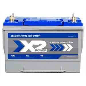 SLI27AGMDPM X2Power BCI Group 27M 12V 90AH 930CCA AGM Deep Cycle Marine & RV Battery