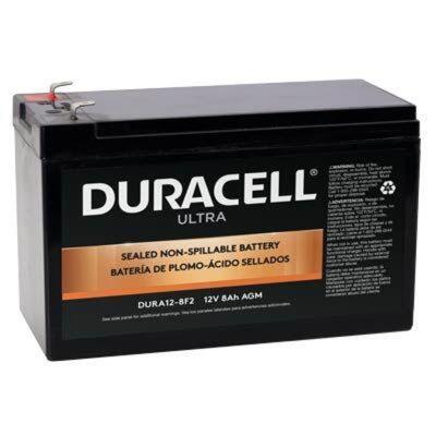 (10) - SLA12-8F2 Duracell Ultra 12V 8AH AGM Sealed Lead Acid (SLA) Battery with F2 Terminals