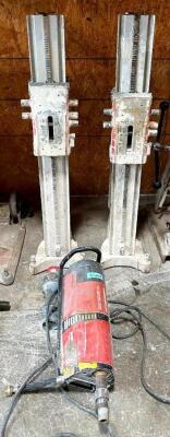 CONCRETE CORING DRILL WITH (2) STANDS