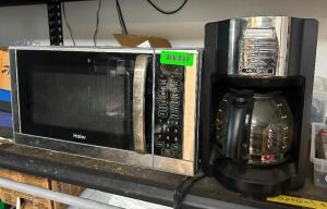 MICROWAVE AND COFFEE MAKER