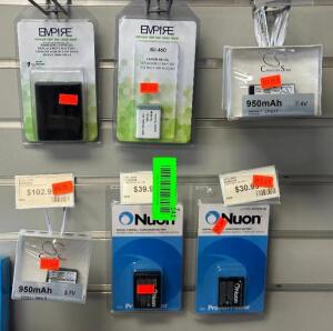 (6) - ASSORTED CAMCORDER BATTERIES