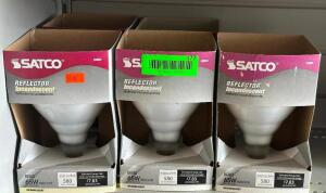 (3)- SATCO INCANDESCENT LIGHT BULBS