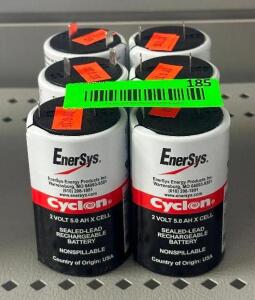 (6)- ENERSYS CYCLON SEALED LEAD RECHARGEABLE BATTERIES