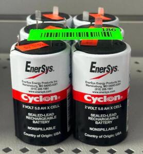 (6)- ENERSYS CYCLON SEALED LEAD RECHARGEABLE BATTERIES