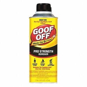 DESCRIPTION: (6) ADHESIVE GREASE MARKER PAINT TAR REMOVER BRAND/MODEL: GOOF OFF #6XFF4 RETAIL$: $7.80 SIZE: 16 OZ QTY: 6