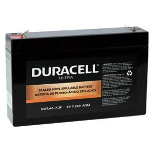 (10) - SLAA6-7.2F Duracell Ultra 6V 7.2AH General Purpose AGM Sealed Lead Acid (SLA) Battery with F1 Terminals - EACH