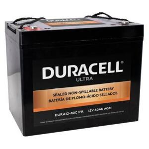 SLAA12-80C/FR Duracell Ultra 12V 80AH General Purpose AGM Sealed Lead Acid (SLA) Battery with M6 Insert Terminals