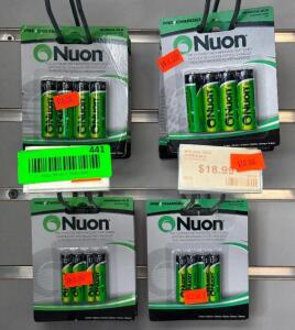 (10) - PACKS OF ASSORTED RECHARGEABLE BATTERIES