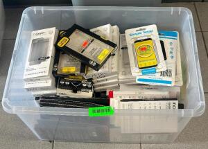 LARGE BOX OF ASSORTED PHONE CASES