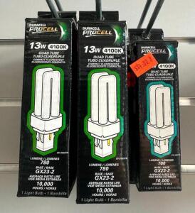 (8) QUAD TUBE LIGHT BULBS