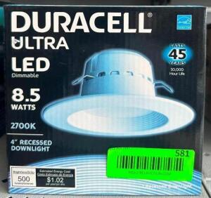 (2) ULTRA LED DIMMABLE 4" RECESSED DOWNLIGHT