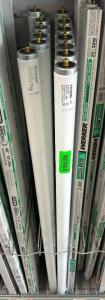 (13) ASSORTED 48" FLUORESCENT LIGHT BULBS