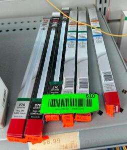 (8) ASSORTED T5 FLUORESCENT LIGHT TUBES