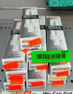 (10) DELUX S 72 COMPACT FLUORESCENT LIGHT BULBS