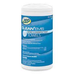 DESCRIPTION: (6) CLEAN EMS SPIRIT 2 DISINFECTANT TOWELS BRAND/MODEL: ZEP SIZE: 40 PRE MEASURED TOWELETTES 1"X10" QTY: 6