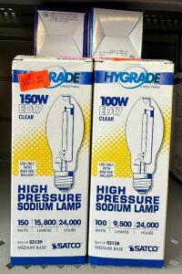 (12) ASSORTED 100W AND 150W HIGH PRESSURE SODIUM LIGHT BULBS