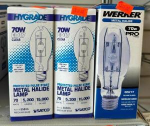 (15) 70W METAL HALIDE LIGHT BULBS