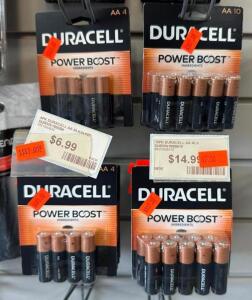 (7) 4CT PACKS AND (6) 10CT PACKS OF POWER BOOST AA BATTERIES