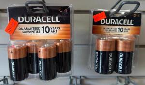 (2) 4CT PACKS OF C AND (1) 4CT PACK OF D BATTERIES