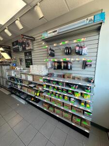 UNIVERSAL WALL MOUNTED MODULAR TRACK RETAIL SYSTEM