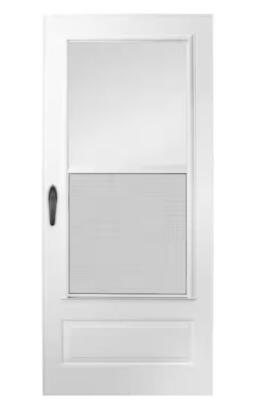 WHITE EXTERIOR STORM DOOR