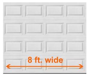 CLASSIC STEEL SHORT PANEL INSULATED WHITE GARAGE DOOR