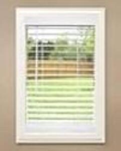 (2)- WHITE FAUX WOOD BLINDS