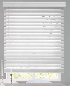 (2)- 2.5" WHITE CORDLESS BLINDS