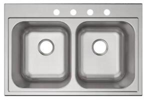 ELKAY DROP IN STAINLESS STEEL DOUBLE BOWL KITCHEN SINK