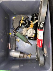 BIN OF ASSORTED TOOLS