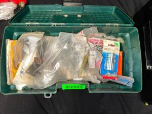 PLASTIC TOOL BOX WITH CONTENTS