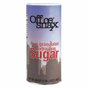 DESCRIPTION: (6) SUGAR CANISTER BRAND/MODEL: OFFICE SNAX #44NX60 RETAIL$: $5.00 EA SIZE: 20 OZ QTY: 6