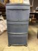 THREE DRAWER PLASTIC STORAGE BIN - 3