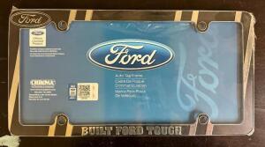 (2)- METAL FORD LICENSE PLATE FRAMES