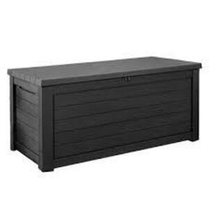 DESCRIPTION: (1) OUTDOOR STORAGE BOXBRAND/MODEL: KETER #1426923INFORMATION: BLACKSIZE: 165 US GAL, 61.22" x 28.52" x 27.34"RETAIL$: $199.00 EAQTY: 1