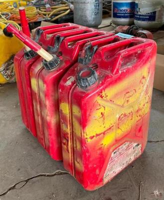 (3) METAL GAS CANS