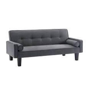 DESCRIPTION: (1) SQUARE ARM LINEN STRAIGHT SOFA BRAND/MODEL: MEGA FURNISHING #2059DGY2059DGY INFORMATION: DARK GRAY SIZE: 71" X 30" X 31" RETAIL$: $30