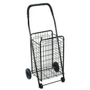 DESCRIPTION: (1) FOLDING SHOPPING CART BRAND/MODEL: DMI #640-8213-0200 INFORMATION: BLACK RETAIL$: $45.31 EA QTY: 1