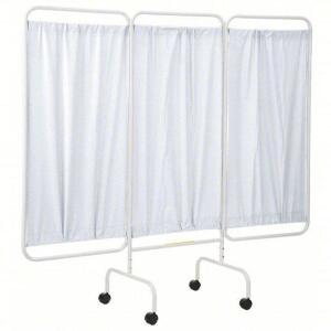 DESCRIPTION: (2) PRIVACY SCREEN BRAND/MODEL: R&B WIRE PRODUCTS #21ER14 INFORMATION: WHITE SIZE: 3 PANELS, 69 IN OVERALL HT RETAIL$: $225.73 EA QTY: 2