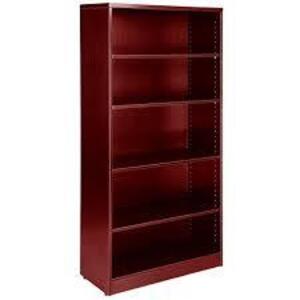 DESCRIPTION: (1) BOOK SHELF BRAND/MODEL: ULINE #N158-M INFORMATION: MAHOGANY SIZE: 65" X 14" X 31" RETAIL$: $265.00 EA QTY: 1