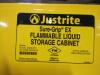 DESCRIPTION: (1) FLAMMABLES SAFETY CABINET BRAND/MODEL: JUSTRITE #1YNE4 INFORMATION: YELLOW, MANUAL CLOSE, 2 SHELVES SIZE: 45 GAL, 43 IN X 18 IN X 65 - 2