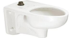 DESCRIPTION: (1) WALL MOUNTED ELONGATED TOILET BOWL BRAND/MODEL: AMERICAN STANDARD #3351101.020 INFORMATION: WHITE. AFWALL MILLENNIUM SIZE: 1.6 GPF RE