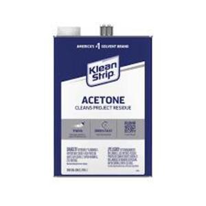 DESCRIPTION: (2) ACETONE BRAND/MODEL: KLEAN STRIP SIZE: 1 GALLON RETAIL$: $27.75 EA QTY: 2