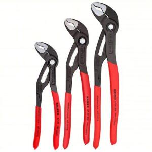 DESCRIPTION: (1) SET OF (3) WATER PUMP PLIERS BRAND/MODEL: KNIPEX #2DYW8 INFORMATION: RED HANDLE RETAIL$: $155.16 EA QTY: 1