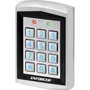 DESCRIPTION: (1) SEALED WEATHER PROOF STAND ALONE KEYPAD BRAND/MODEL: ENFORCER SK-1323-SPQ RETAIL$: $246.12 QTY: 1