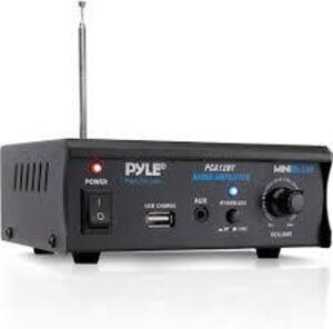 DESCRIPTION: (1) BT STERO AMPLIFIER BRAND/MODEL: PYLE PCA12BT SIZE: 2X25 WATT RETAIL$: $57.55 QTY: 1